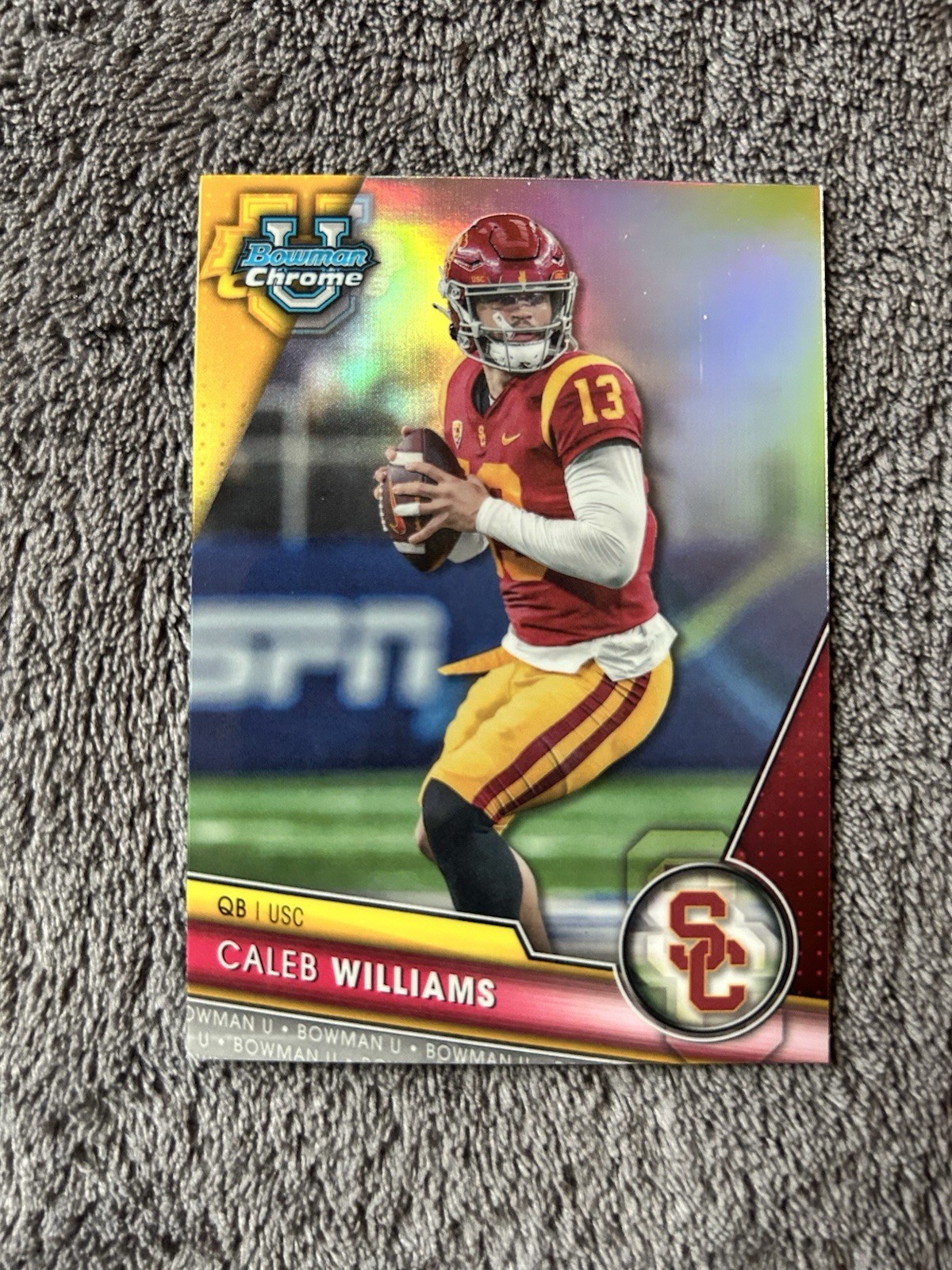 2023 Caleb Williams Bowman Chrome U Refractor #1 Usc Bears