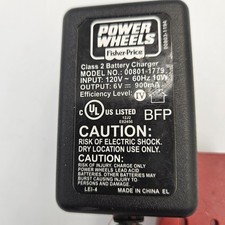 Fisher-Price Power Wheels 12V 1A Class 2 Battery Charger 00801-1779