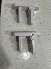 Pack Of 2 White Door Lever Baby Safety Lock Child Proof Handle NO ADHESIVE Strip