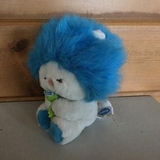 Vintage Frou Frou 1984 Dakin 8" Nature Babies Plush Blue Hair Fun Farm Rare F21