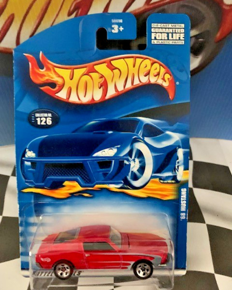 Hot Wheels 2001 Mainline #126 Ford '68 Mustang RED 5SP Thailand