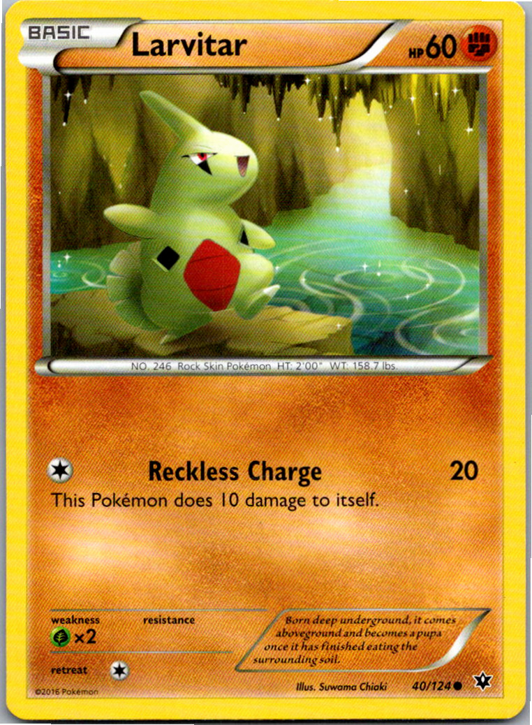 Larvitar (40) Common XY - Fates Collide 40/124 NM
