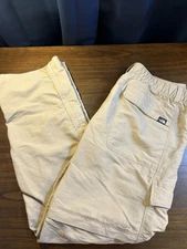 The North Face Hiking Tech Convertible Pants Shorts Mens M Khaki Cargo Ankle Zip