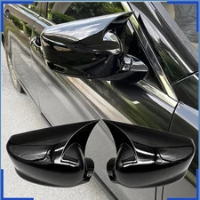1Pair Glossy Black Rearview Mirror Cap Cover Trim For Honda Accord 9th 2014-2017