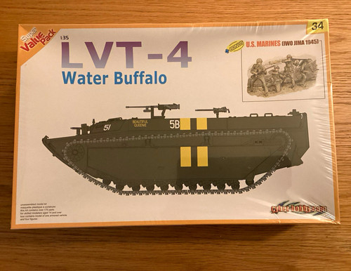 Cyber Hobby 1/35 LVT-4 Water Buffalo Model Kit w/ Bonus U.S. Marines ...
