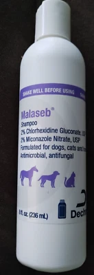 Malaseb Shampoo Medicated Shampoo Formulation for Dogs, Cats, and Horses - 8 oz