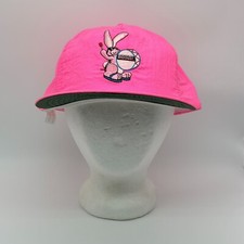Vintage Energizer Bunny Promo Snapback Hat DEADSTOCK Pink Nylon Rope