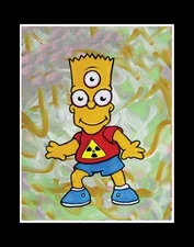 3 EYED BART simpsons limited print RT VEGAS signed original lowbrow cartoon