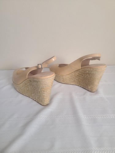 NIB Pelle Moda Colton Size 11 M Nude Color Petal Patent Leather Wedge Blush New - Picture 6 of 12