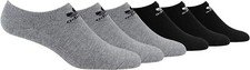adidas Originals Kid's Boys/Girls 185164 No Show Socks 6-Pair Size Large 3Y-9 