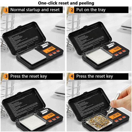 Digital Scales Jewellery Gold Weighing Mini Pocket Scales 50g/0.001g 200g/0.01g - Picture 6 of 18
