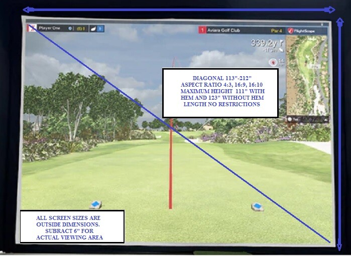 Golf Simulator Screen/ Sports Screen Retractable Net.**POLY SPACER*EASY INSTALL* eBay