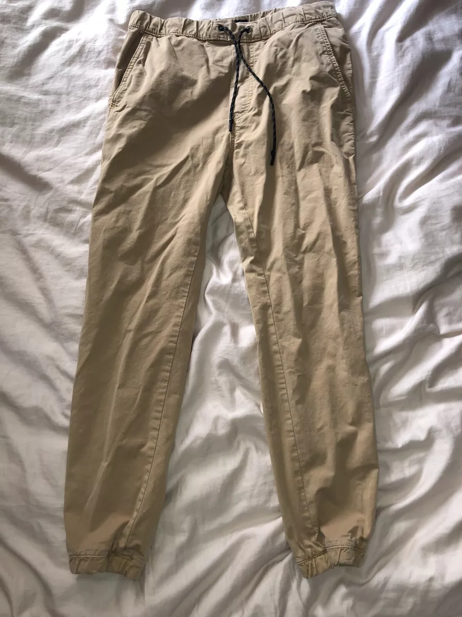 AMERICAN EAGLE OUTFITTERS Men s Jogger Pants Khaki Extreme Flex