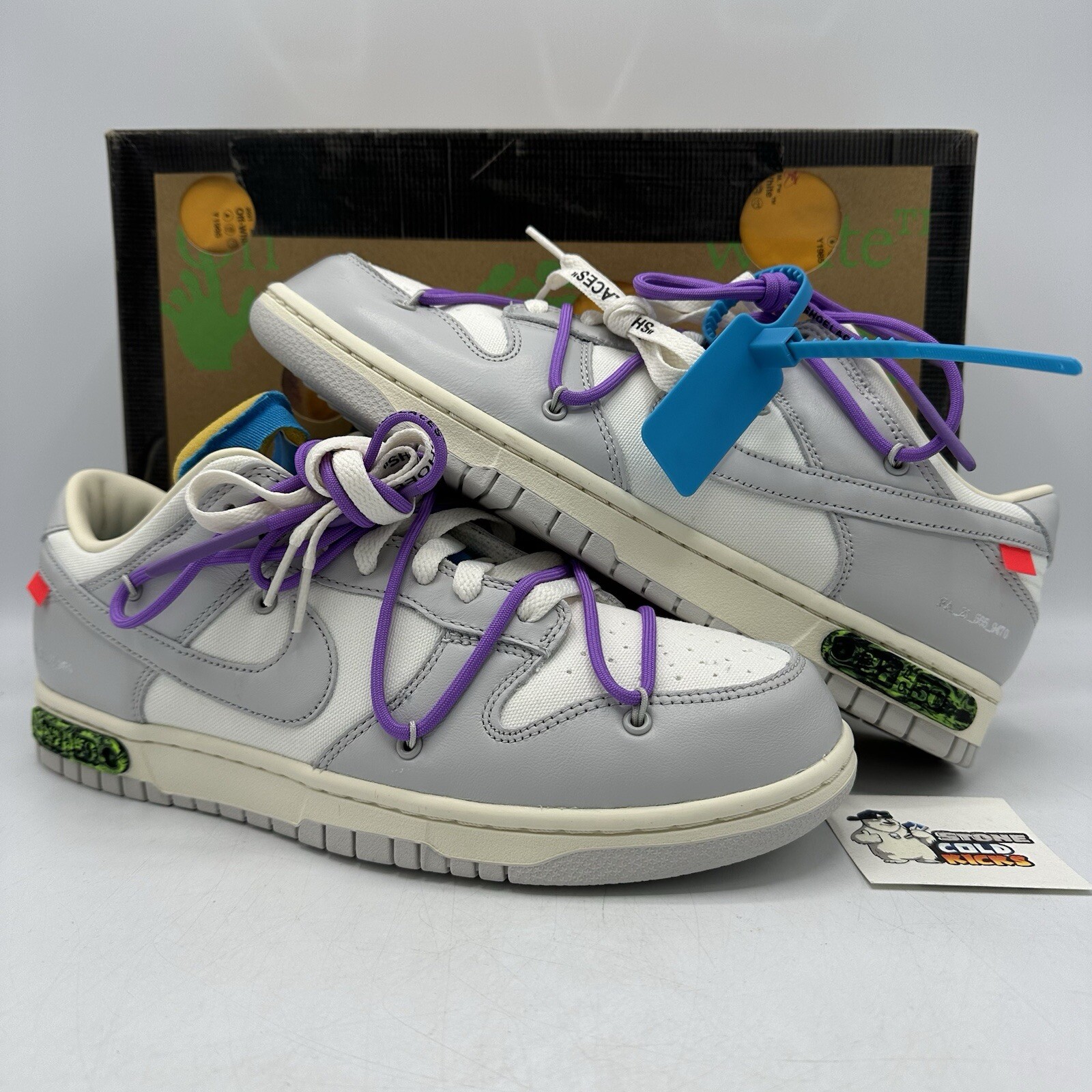 OFF WHITE X NIKE Nike Off White x Dunk Low 'Lotto 47 di 50' DM1602 125 Taglia 10 5