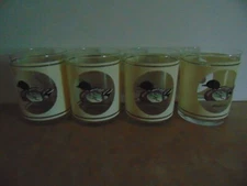 SALE4 Double old Fashion Mallard Duck Glasses 4 1/4  high x 3 1/4  mouth 14 Oz.