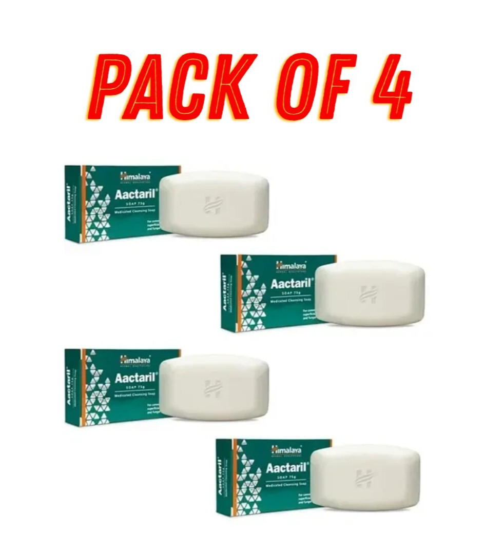 Himalaya Kräuter AACTARIL SEIFE gegen Hautpilzinfektion 4 x 75 g KOSTENLOSER ...