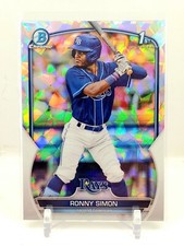 2023 Bowman Chrome 1st Ronny Simon Atomic Refractor SP Cracked Ice ROOKIE RC C1 