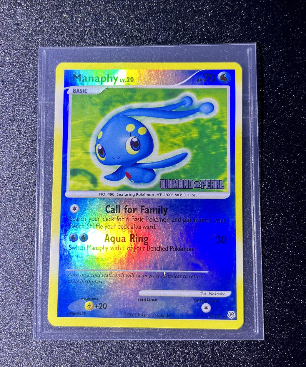Manaphy - [Diamond & Pearl] 9/130 Burger King Promo Reverse Holo -Near Mint (NM)