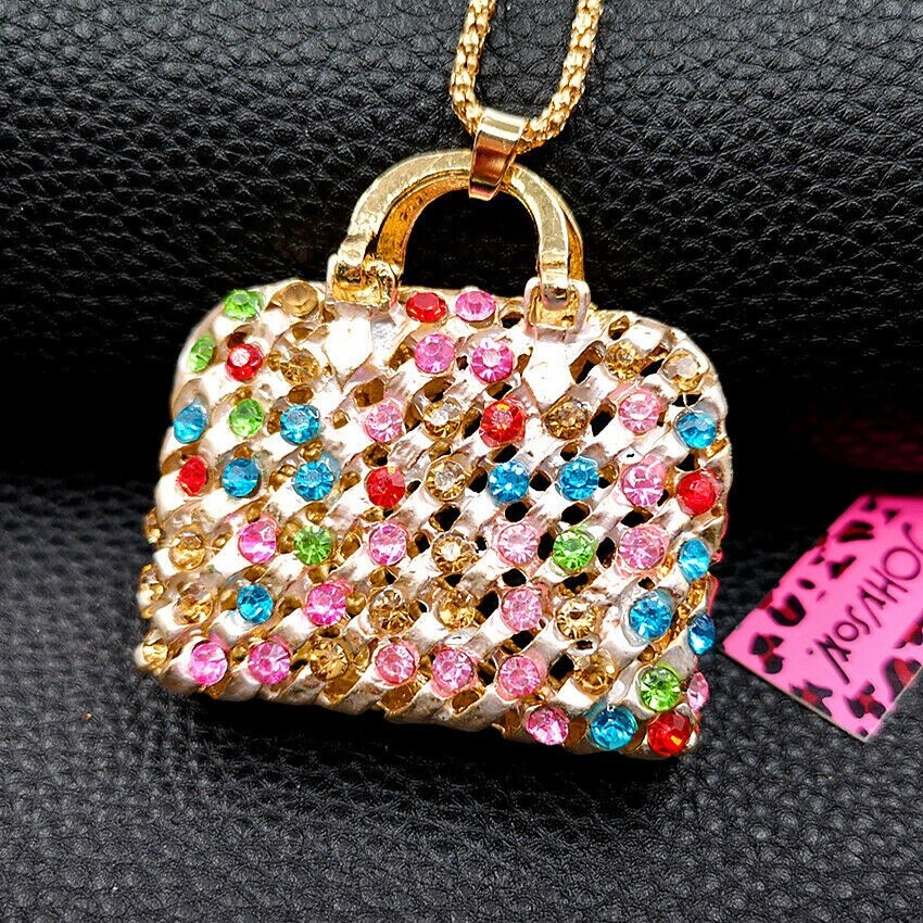 Betsey Johnson Color Oro, Cuore, Xox , Bacio, Cristallo, Pizzo, Rosa