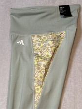 NWT Adidas High Rise Leggings XS Light Green 7/8 Style