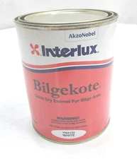 Interlux Bilgekote Quick Dry Marine Enamel For Bilge Bulkhead White YMA102 1Qt