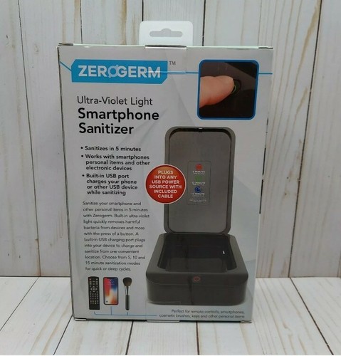 Zerogerm UltraViolet Light Smartphone Sanitizer Built-in USB Charger- New - 第 2/4 張圖片