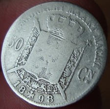 50 centimes 1898 Léopold II Légende Flamande