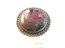 Vintage Native American Silver Natural Stone Ring Size 8