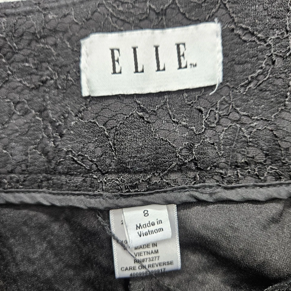 Pantalones florales negros para mujer Elle talla 8 Foto 3 de 4