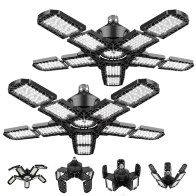 Ultra Bright LED Garage Light - 24,000 Lumens, Deformable 8+1 Panels, 200W Shop Light 10 thumbnail image