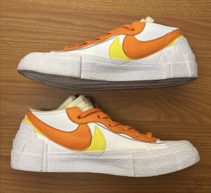 SACAI X NIKE Nike Blazer Low x Sacai Magma Arancione Giallo Bianco Taglia 9 5 Sneakers DD1877 100