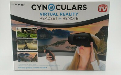 Hype Cynoculars Virtual Reality Headset + Remote Wireless Gaming 360 Viewing    