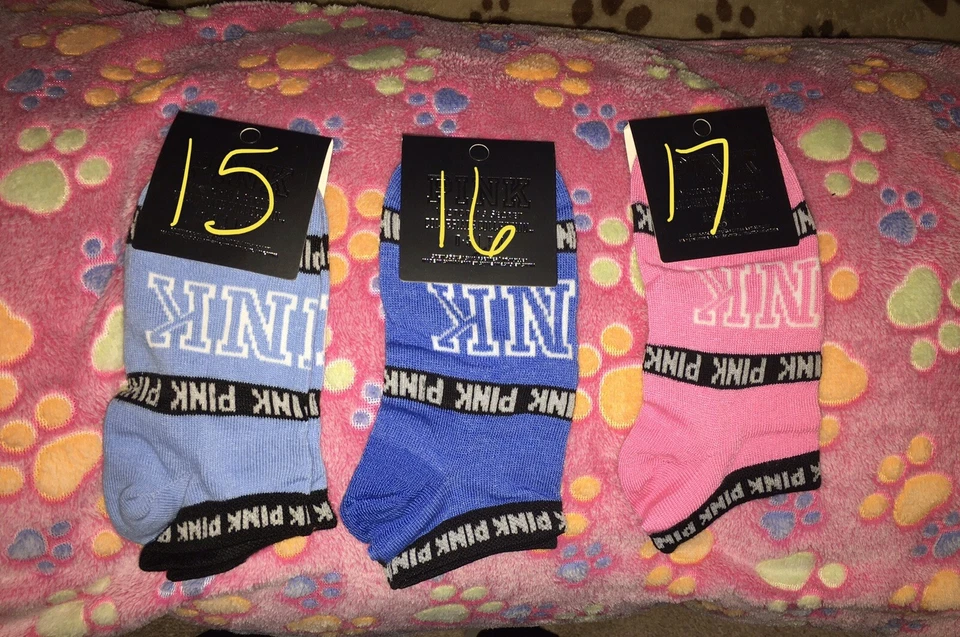 (5) Pares Colores ALEATORIOS - ¡Victoria Secret/Calcetines Rosa! Foto 2 de 2