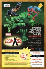 2003 Marvel Comics Comx3D CD-ROM Print Ad/Poster X-Men Hulk Spider-Man Wall Art
