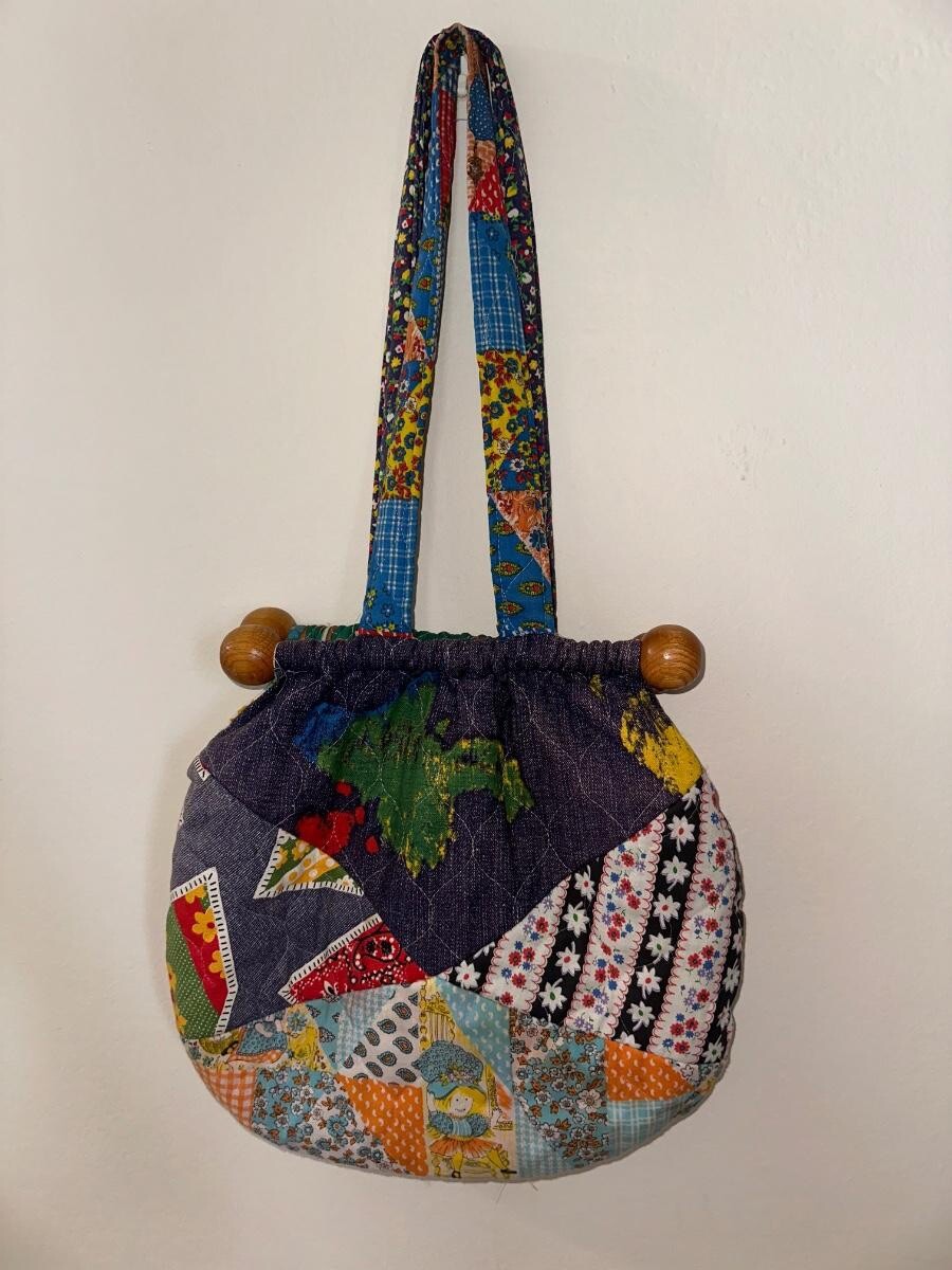 Handcrafted Vintage Patchwork Ba - image 2