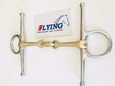Full Cheek Curved Snaffle Horse Bit with lozenge GS & SS (UK SELLER & P&P Free)