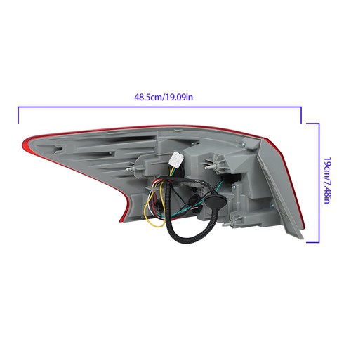Lámpara de luz trasera exterior lateral derecha Labwork para montaje Nissan Sentra 2016-2018 - Imagen 11 de 14