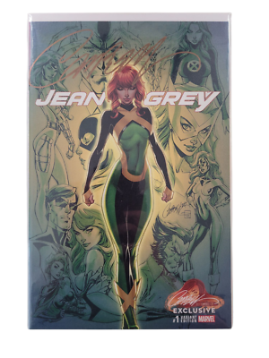 #ad JEAN GREY #1 J. Scott Campbell SIGNED VARIANT A COA 2017 X Men SADIE SINK 9.4 $105.00