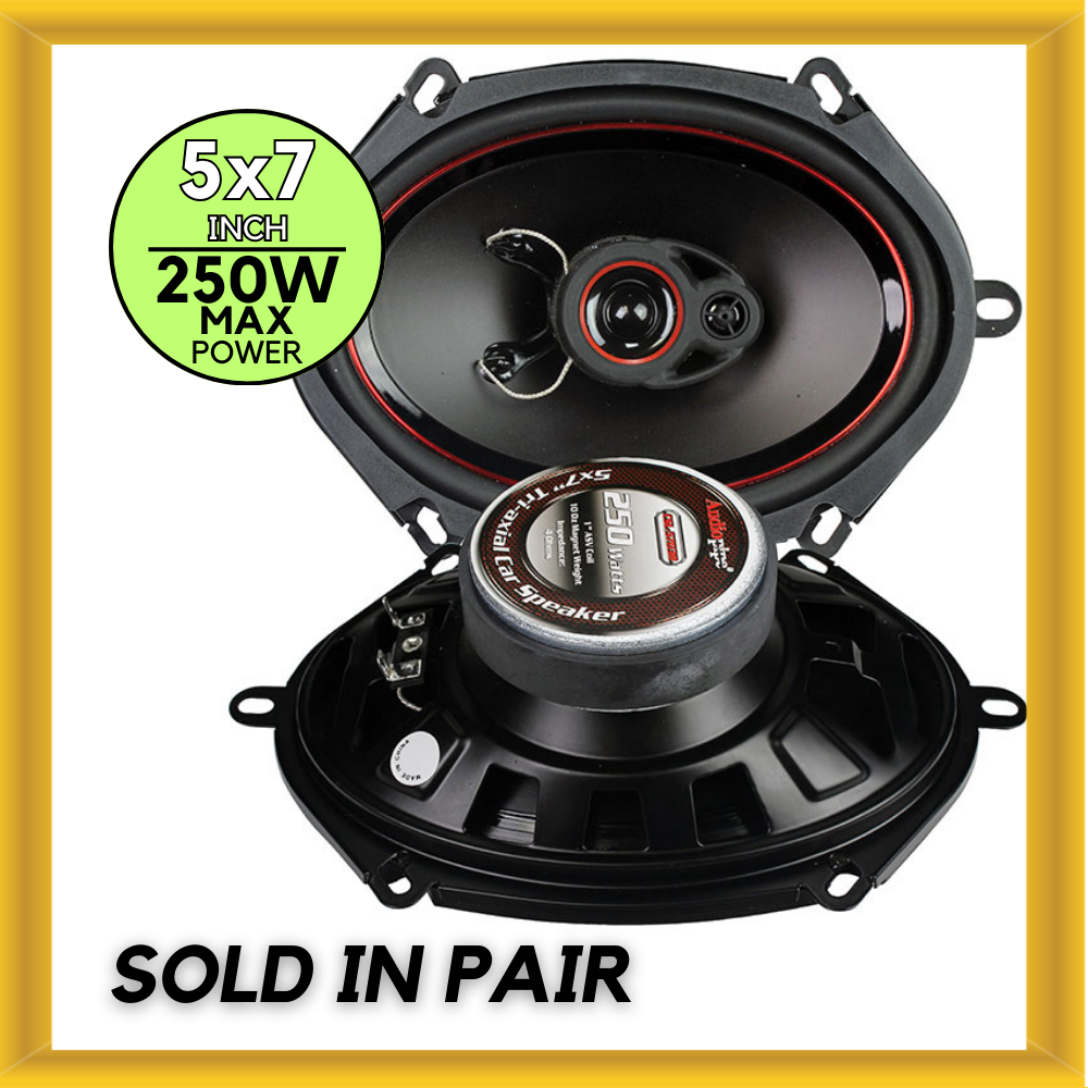 Audiopipe CSL-5703R 5 x 7 Inch 250 Watts Max Power Tri-Axial Car