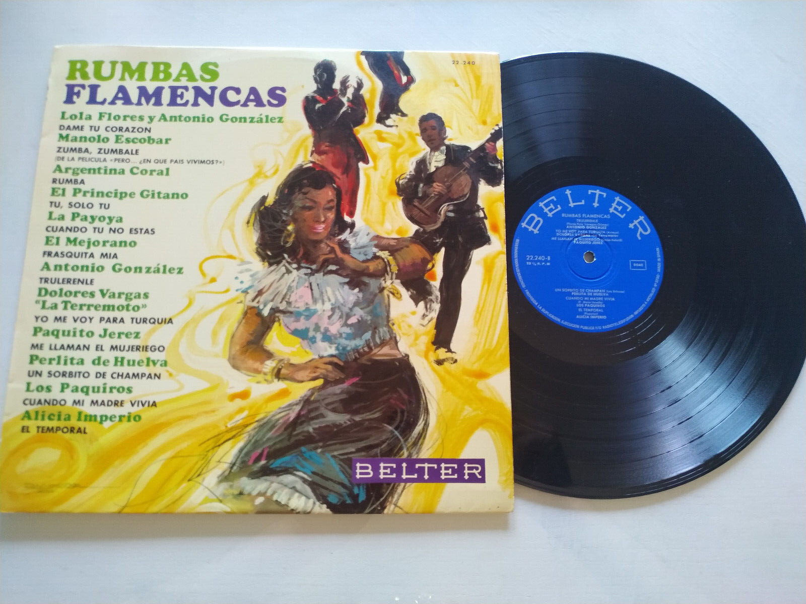 Rumbas flamencas Lola Flores Manolo Escobar Paquiros 1968 - LP Vinilo 12" VG/VG