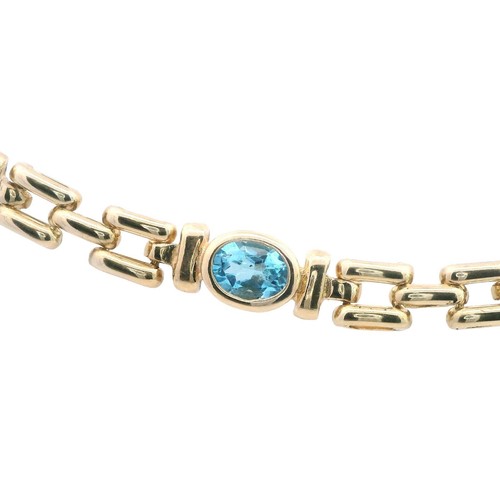 Exquisite Yellow Gold Blue Topaz Bracelet - 第 10/14 張圖片