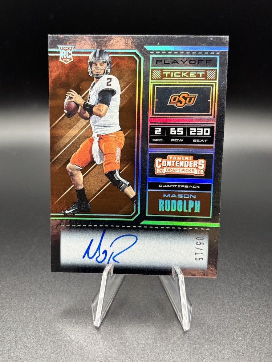 Mason Rudolph Panini Contenders Draft Picks #111 Autograph-Draft Red Foil