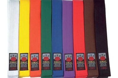 Cimac Karate Belt Blue White Red Orange Yellow Green Purple 240cm 280cm 320cm