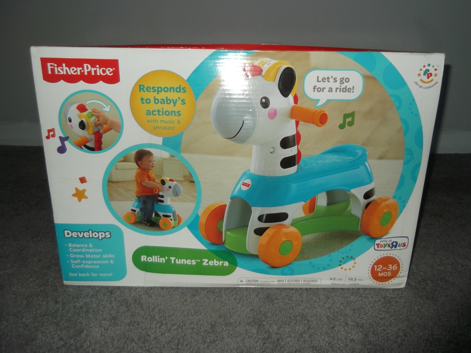 zebra ride on toy fisher price