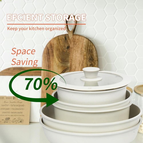 17-Piece Ceramic Nonstick Cookware Set - Healthy, Non-Toxic, Induction - Picture 2 of 5