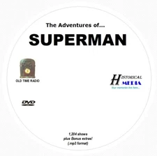 ADVENTURES OF SUPERMAN - 1,204 Shows Old Time Radio In MP3 Format OTR On 1 DVD
