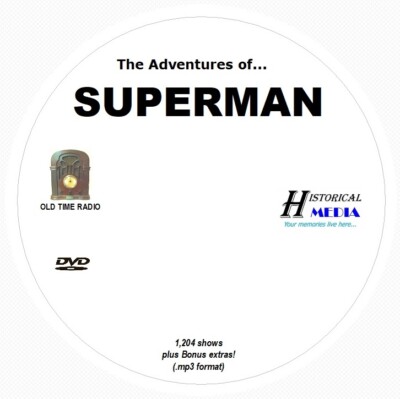 ADVENTURES OF SUPERMAN - 1,204 Shows Old Time Radio In MP3 Format OTR On 1 DVD