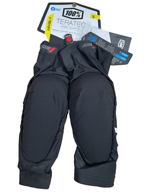 100% Teratec Level 1 Smart Shock Mountain Bike Knee Guards Pads Size Small
