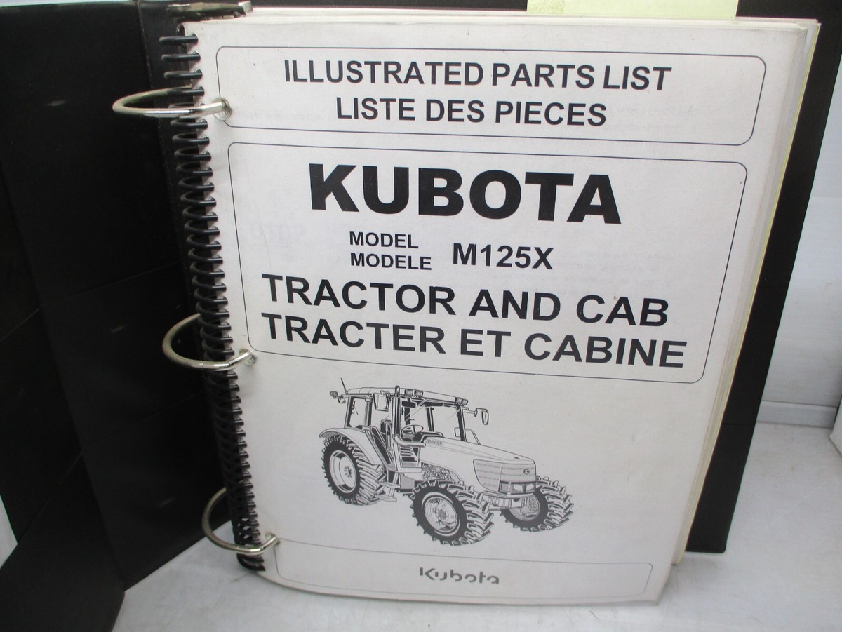 Kubota M125X Tractor OPERATOR'S Manual & PARTS LIST | eBay
