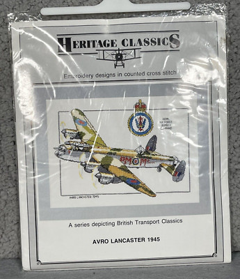 Heritage Stitchcraft Classics Avro Lancaster 1945 Cross Stitch Pattern Chart NEW
